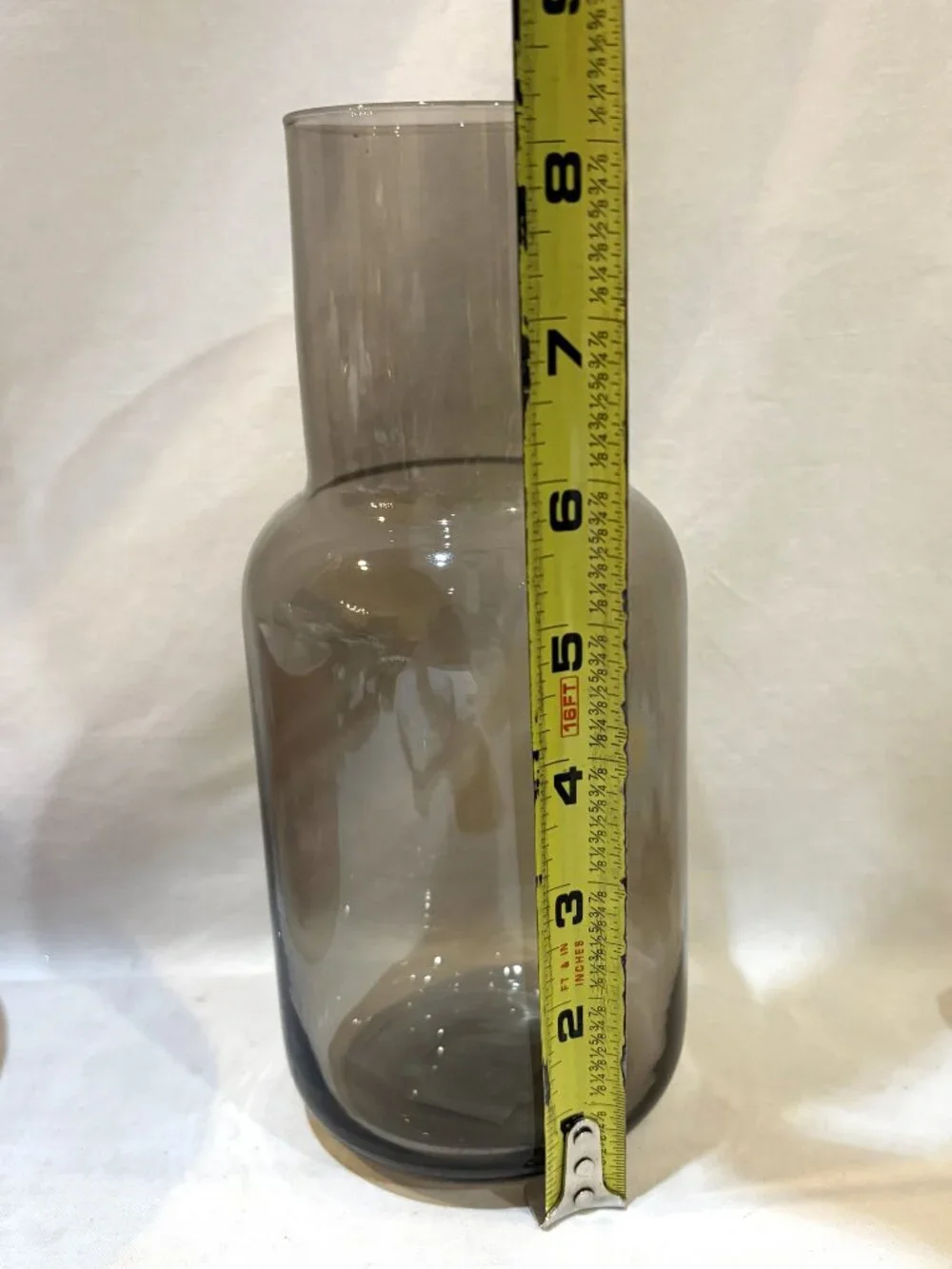 IKEA Forenlig Smokey Gray Glass Vase 8.25